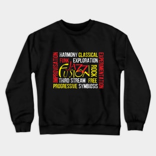 Creative Typographic Jazz Concept Crewneck Sweatshirt